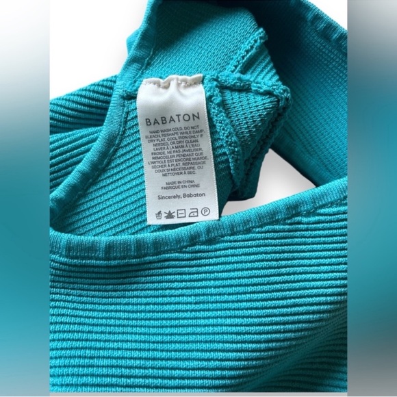 Babaton Carlotta Sculpt Knit Deep V Neck Tank Compressive XS Aqua EUC - Picture 9 of 13